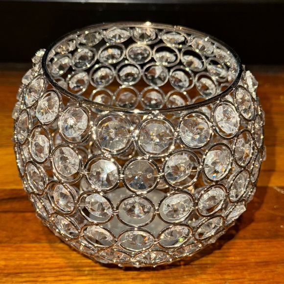 VINCIGANT Silver Crystal Candle Holder - Picture 4 of 7